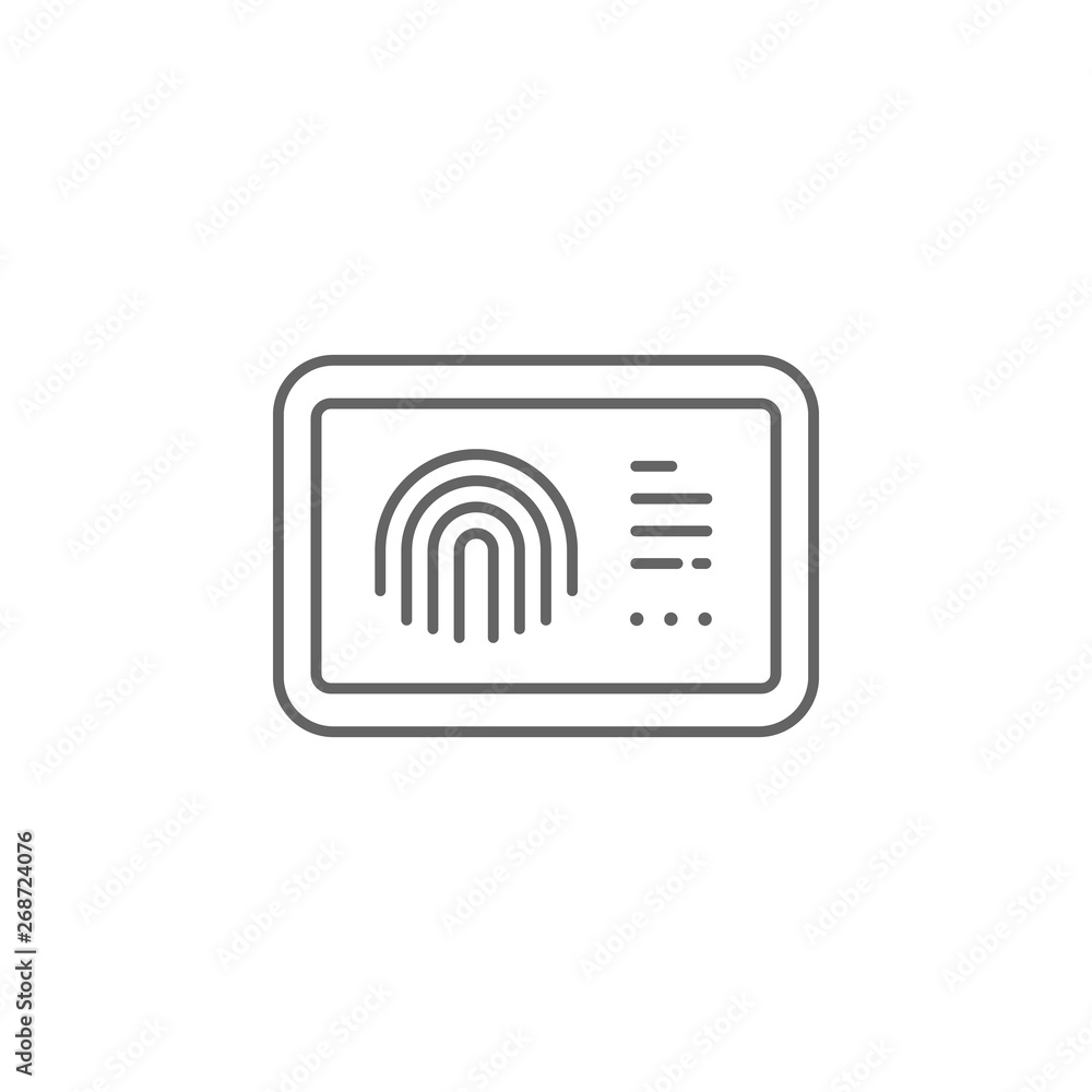 Finger print, technology icon. Element of future world icon. Thin line icon for website design and development, app development. Premium icon Finger print, technology icon. Element of future world icon. Thin line icon for website design and development, app development. Premium icon