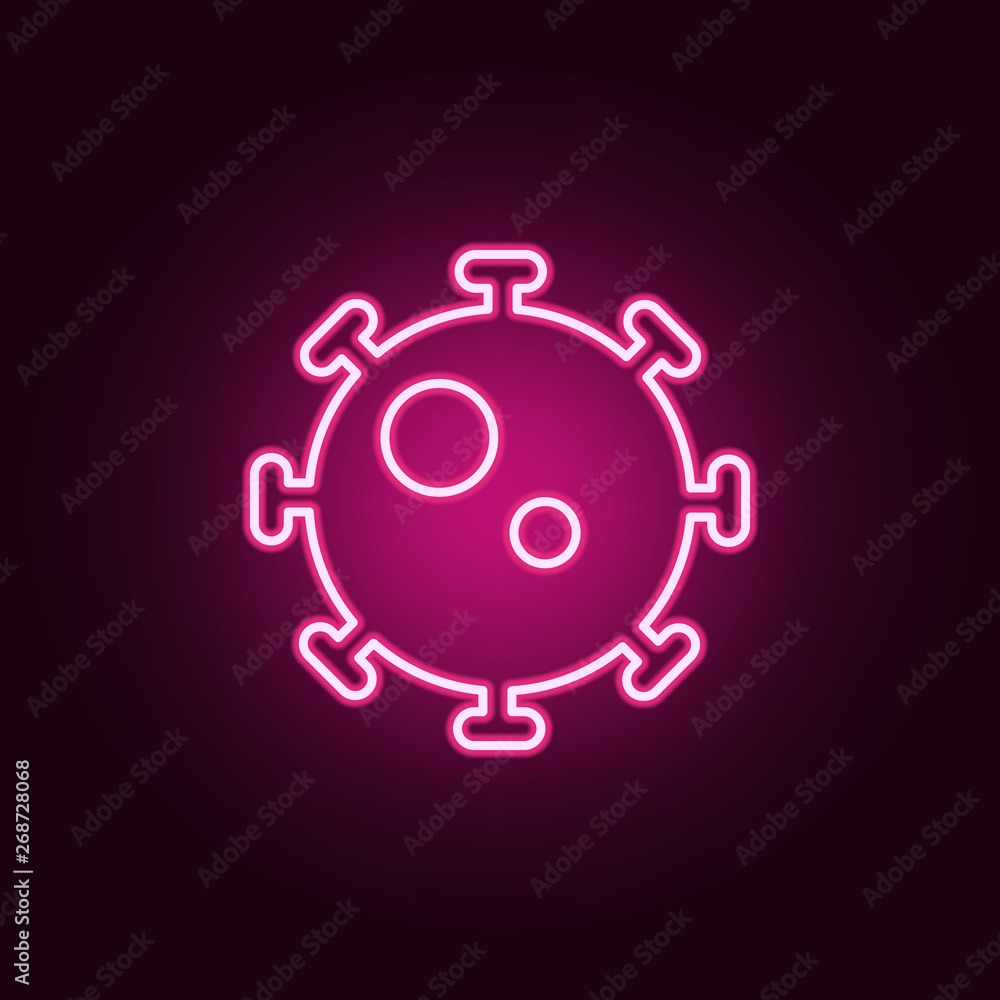 Virus neon icon. Elements of Medecine set. Simple icon for websites, web design, mobile app, info graphics Virus neon icon. Elements of Medecine set. Simple icon for websites, web design, mobile app, info graphics