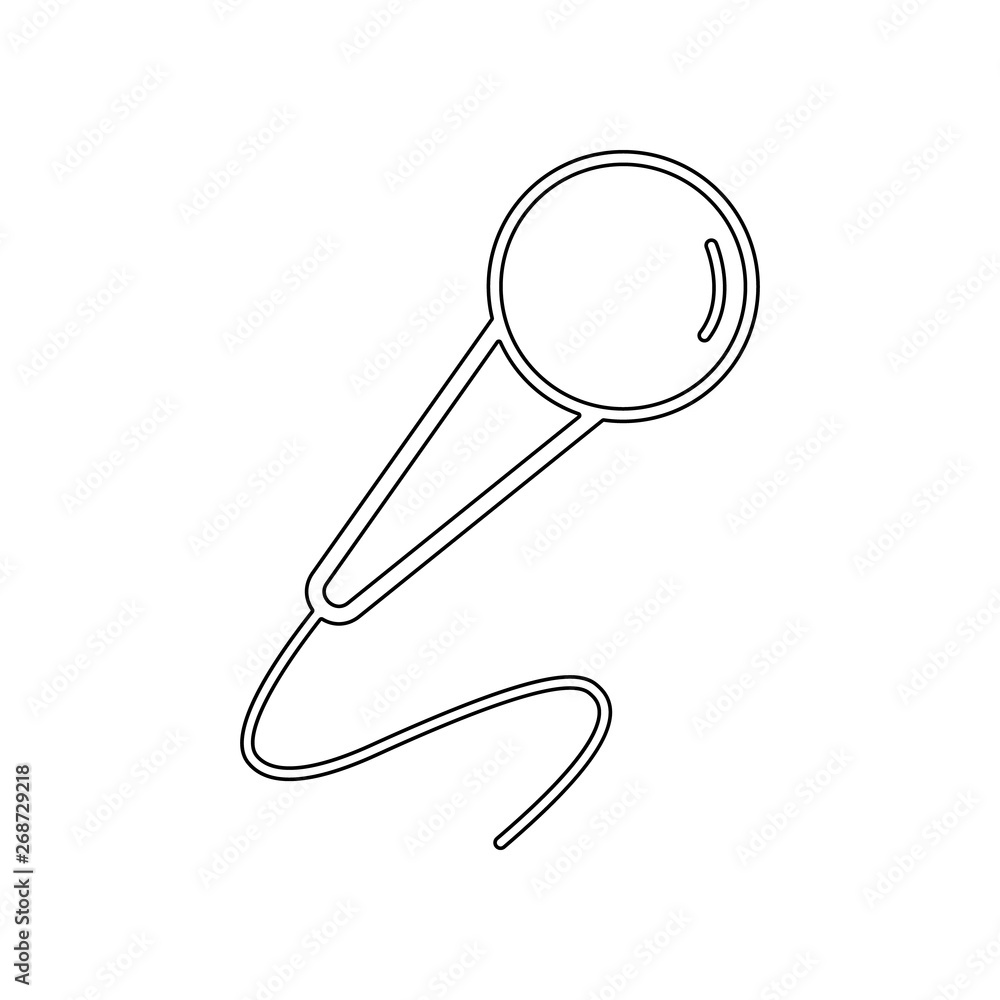 Microphone icon. Element of music instrument for mobile concept and web apps icon. Outline, thin line icon for website design and development, app development Microphone icon. Element of music instrument for mobile concept and web apps icon. Outline, thin line icon for website design and development, app development