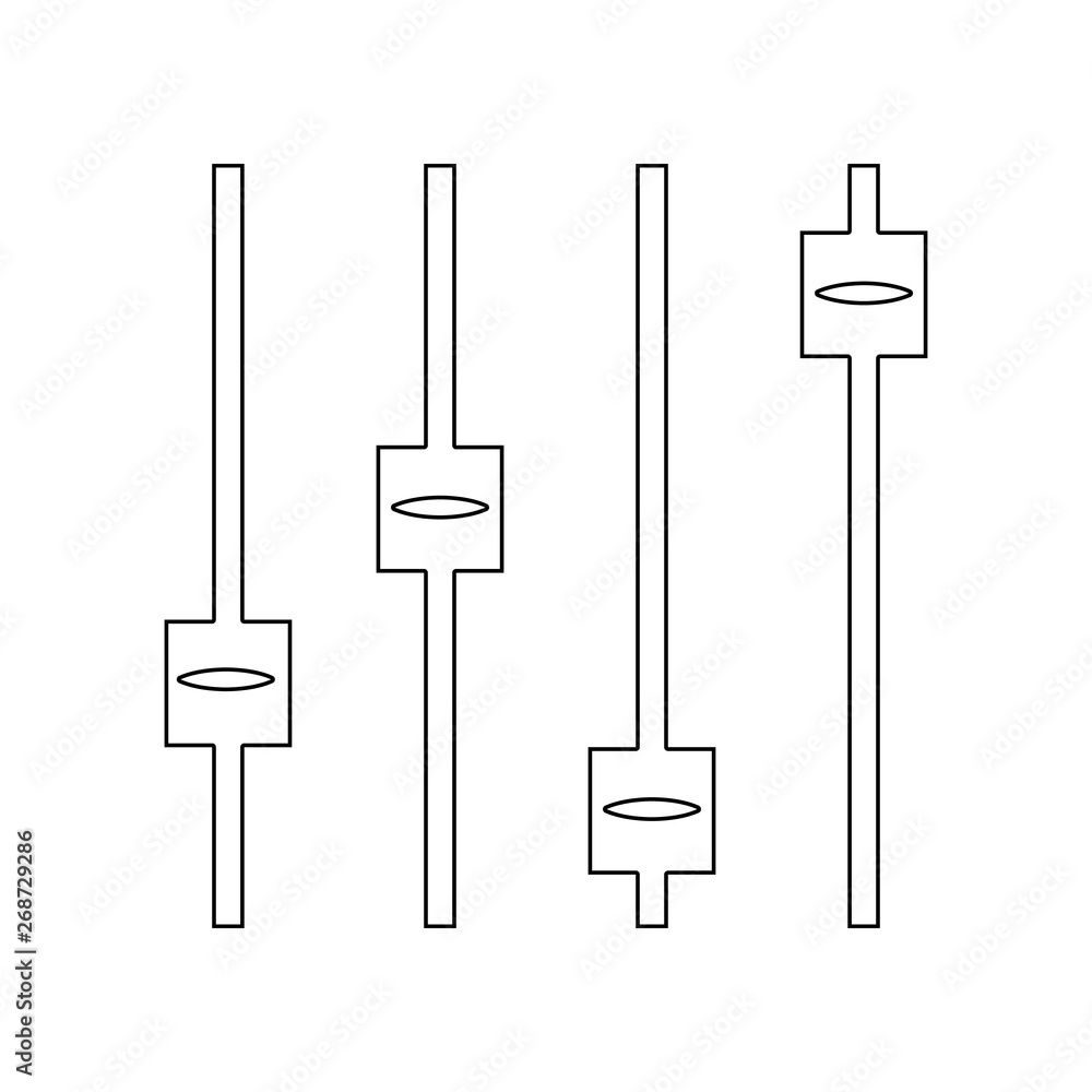 Equalizer icon. Element of music instrument for mobile concept and web apps icon. Outline, thin line icon for website design and development, app development Equalizer icon. Element of music instrument for mobile concept and web apps icon. Outline, thin line icon for website design and development, app development