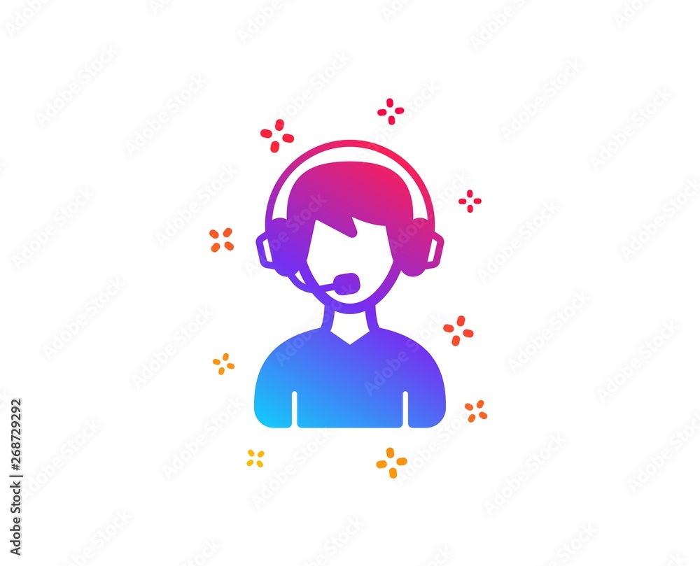 Consultant service icon. Call center sign. Feedback symbol. Dynamic shapes. Gradient design consultant icon. Classic style. Vector Consultant service icon. Call center sign. Feedback symbol. Dynamic shapes. Gradient design consultant icon. Classic style. Vector