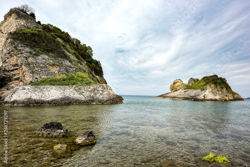 nature landscape, rocks in the sea