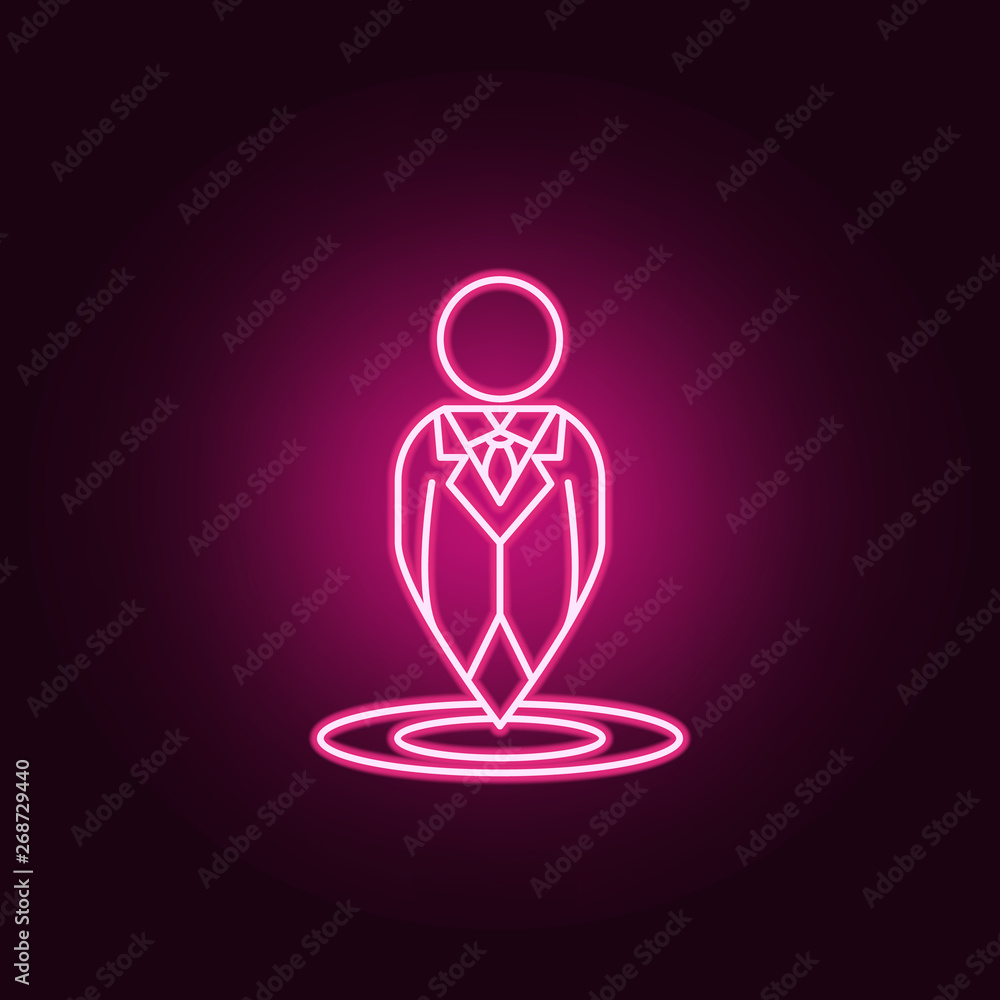 business man in the shape of a pin neon icon. Elements of Navigation set. Simple icon for websites, web design, mobile app, info graphics business man in the shape of a pin neon icon. Elements of Navigation set. Simple icon for websites, web design, mobile app, info graphics
