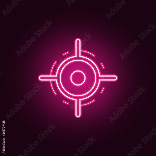 pointer on the map neon icon. Elements of Navigation set. Simple icon for websites, web design, mobile app, info graphics