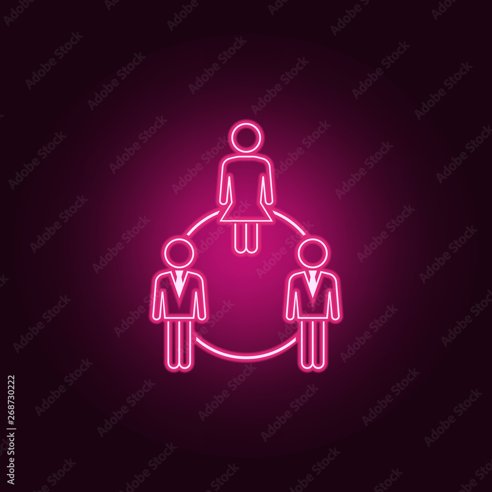 Fototapeta premium client circulation neon icon. Elements of People set. Simple icon for websites, web design, mobile app, info graphics