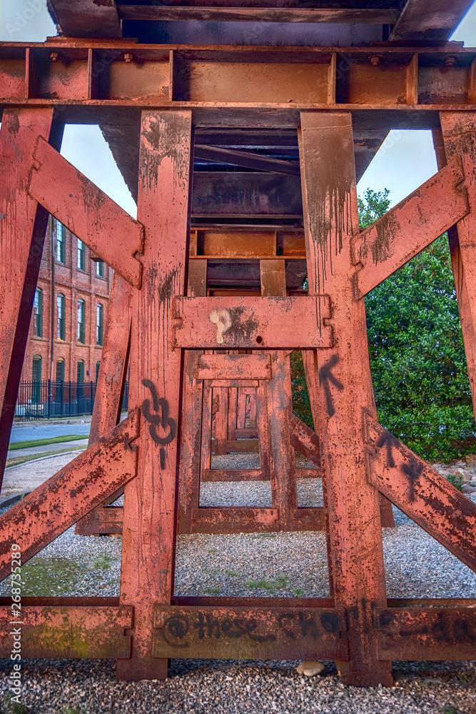 Obraz premium Old Rail Road Trestle, Columbus, GA