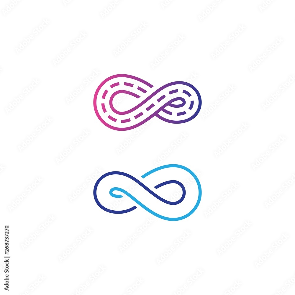 Infinity logo template vector icon illustration Infinity logo template vector icon illustration