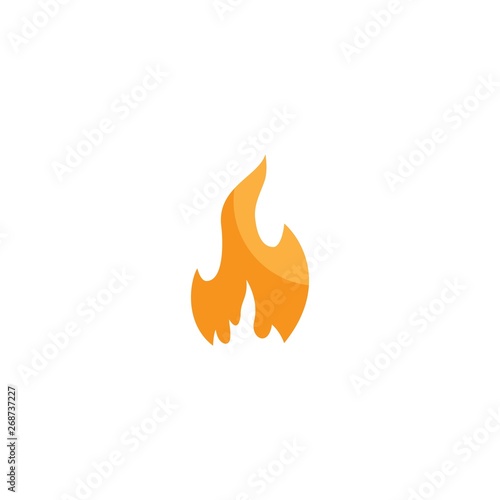 Fire flame logo template vector icon illustration
