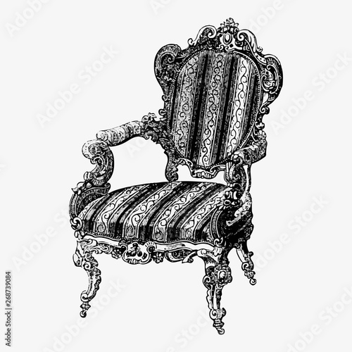 Vintage chair illustration