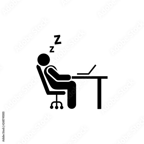 Sleep, tired, office, businessman icon. Element of businessman icon. Premium quality graphic design icon. Signs and symbols collection icon for websites, web design, mobile app