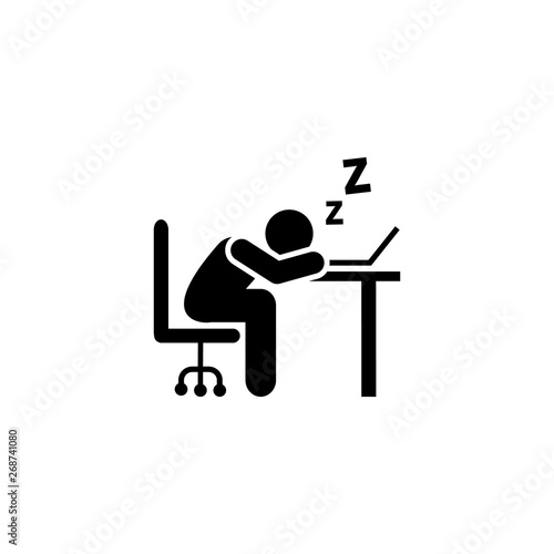Tired, businessman, holding, sleep icon. Element of businessman icon. Premium quality graphic design icon. Signs and symbols collection icon for websites, web design, mobile app