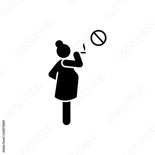 Smoking, mother, no, maternal icon. Element of maternity icon. Premium quality graphic design icon. Signs and symbols collection icon for websites, web design, mobile app