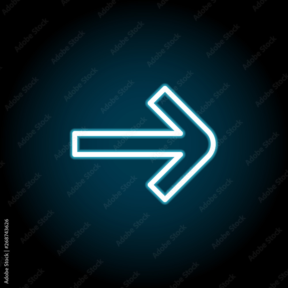 arrow neon icon. Simple thin line, outline vector of Arrow icons for UI and UX, website or mobile application arrow neon icon. Simple thin line, outline vector of Arrow icons for UI and UX, website or mobile application