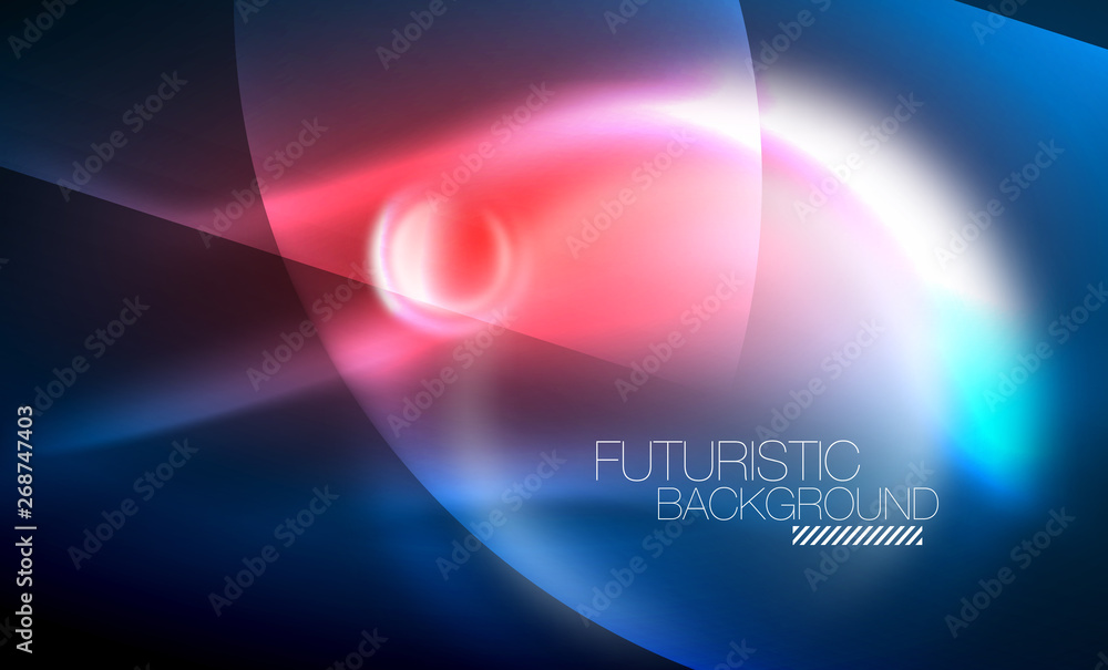 Blue neon bubbles and circles futuristic abstract background Blue neon bubbles and circles futuristic abstract background