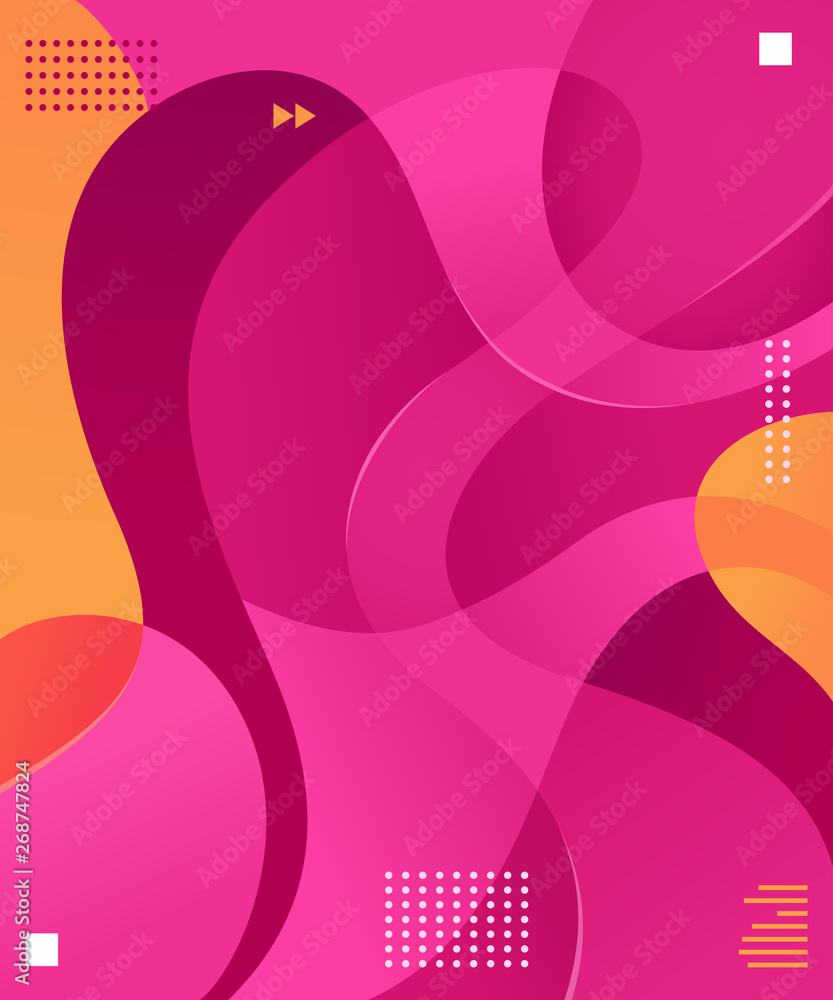 colorful wave vector graphic element