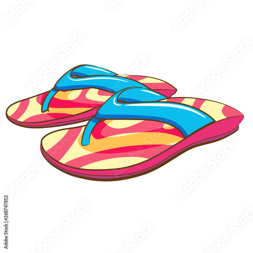 flip flop vector clipart graphic design