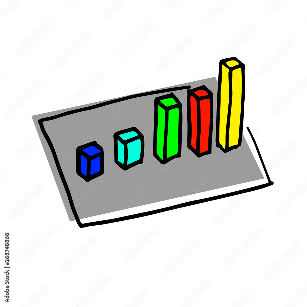 Isometric hand drawn infographic element isoolated on white. Isometric hand drawn infographic element isoolated on white.