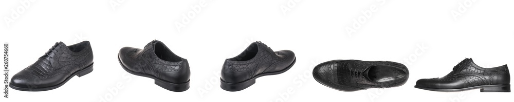 Men classic elegance shoes white isolated background Men classic elegance shoes white isolated background