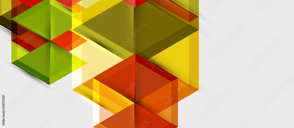 Geometric triangle and hexagon abstract background, vector illustration Geometric triangle and hexagon abstract background, vector illustration