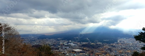 Bild auf Leinwand Fujisan be shy