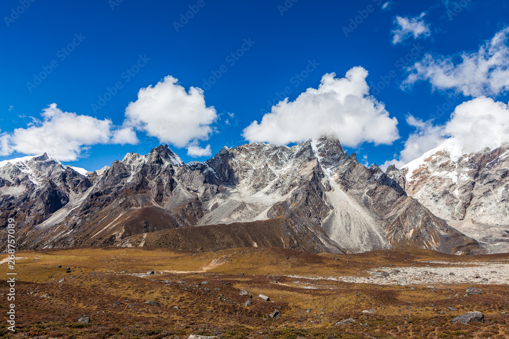 snow mountains in Himalaya of Tibet