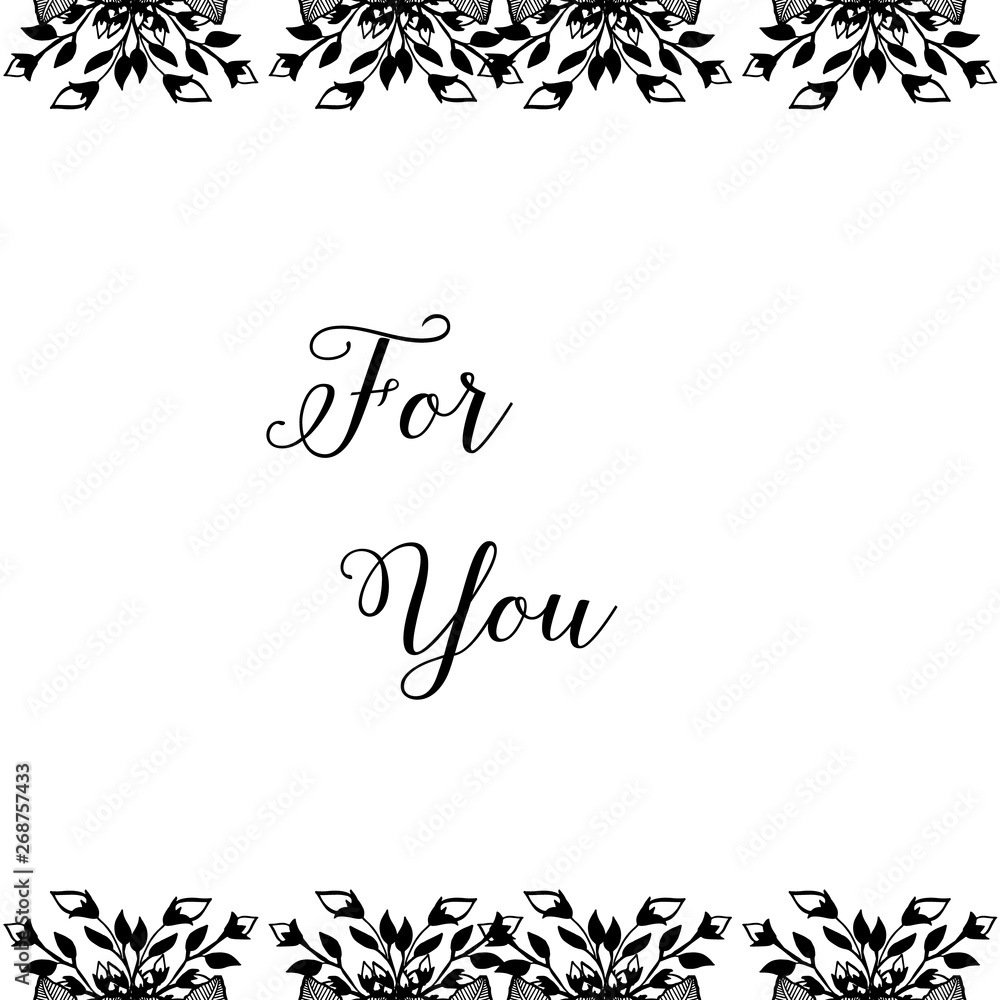 Vector illustration design for you with wallpaper flower frame Vector illustration design for you with wallpaper flower frame