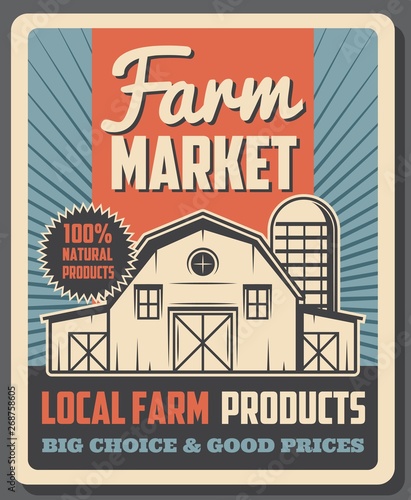 Farm market, organic local farmer eco products