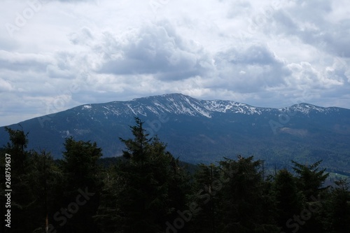 Beskid Zywiecki during spring - view from peak Cyl Hali Smietanowej