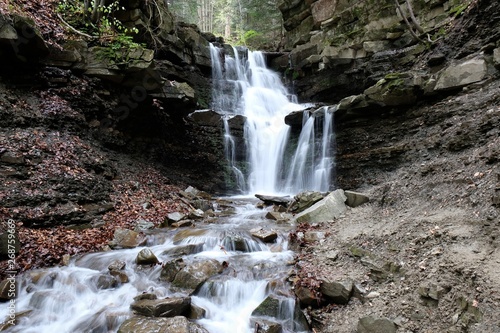 Fototapeta Naklejka Na Ścianę i Meble -  Woterfall Mosorne - in monutains Beskid Zywiecki, near village Zawoja