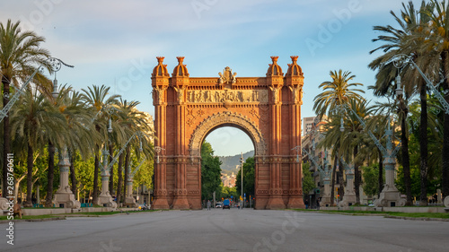 The Arc de Triomf is a triumphal arch in the city of Barcelona in Catalonia, Spain photo