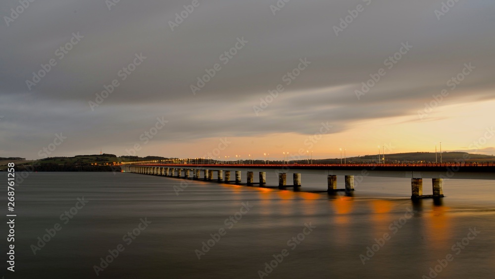 Bridge over River Tay, Dundee, Scotland