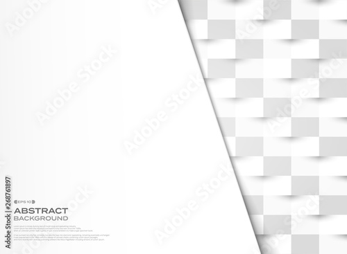 Abstract gray and white paper cut geometric pattern vector design background. illustration vector eps10