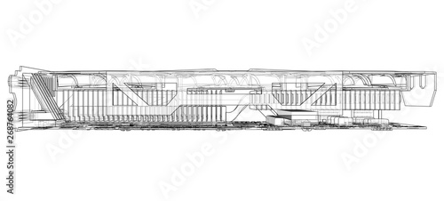 Gpu Card Outline. Vector