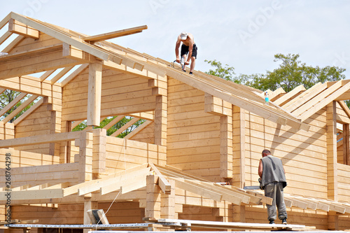 Construction of wooden house