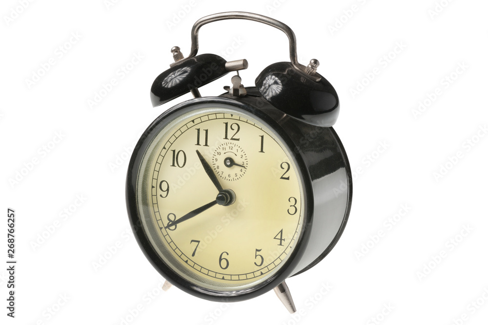 desk clock with bell isolated desk clock with bell isolated