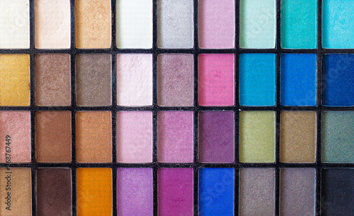 Make up color pallet with nice details over the various colors.
