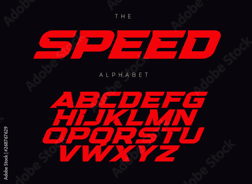 Fototapeta Speed letters set