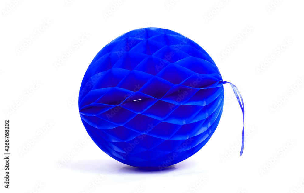 Colorful honeycomb round paper ball isolated Colorful honeycomb round paper ball isolated