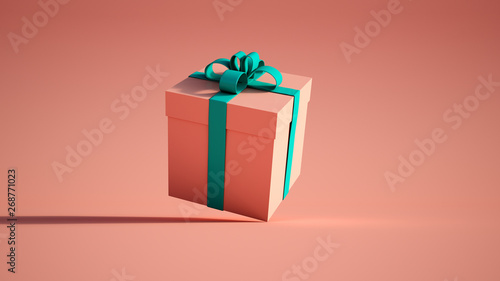 Red and turquoise giftbox