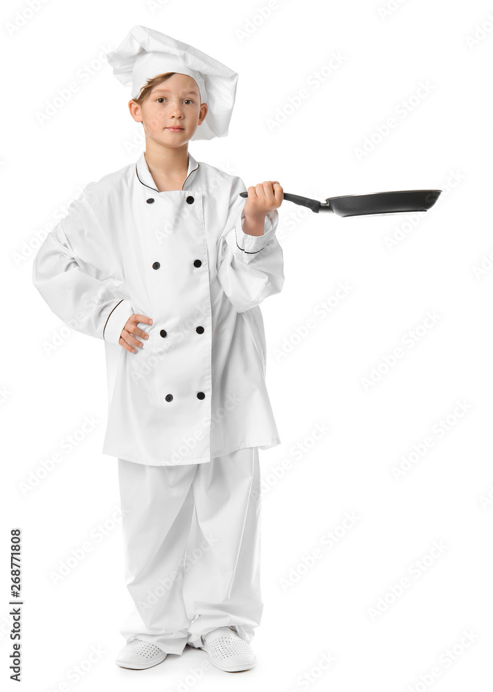 Funny little chef on white background Funny little chef on white background