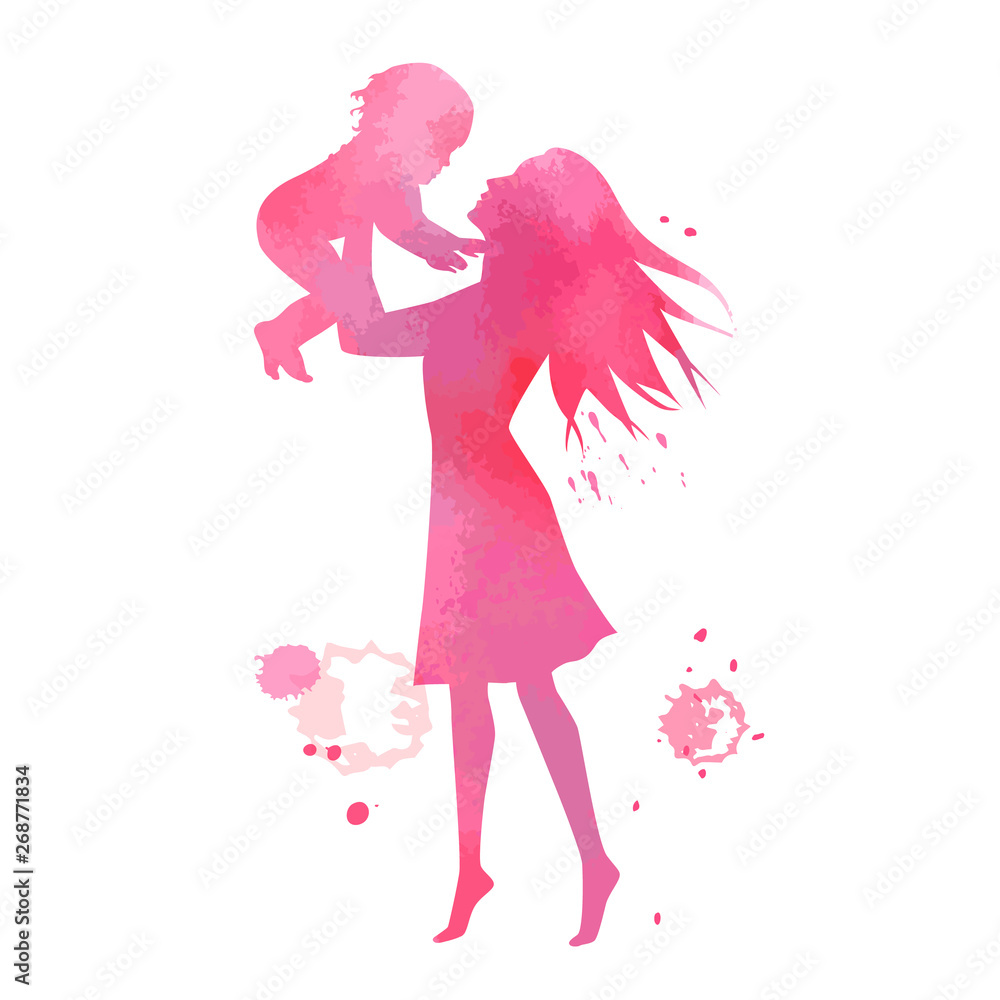 women with children clipart background