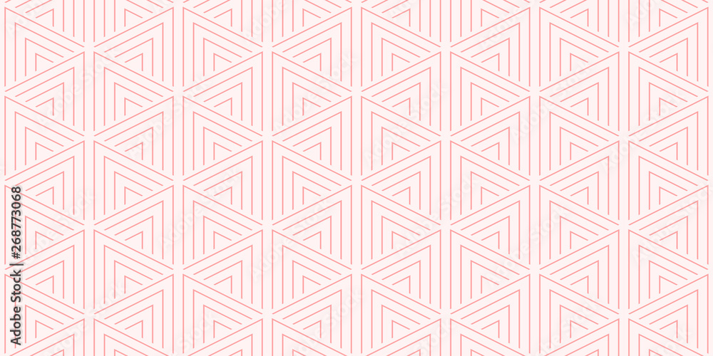 Background pattern geometric triangle design pink colors seamless vector.