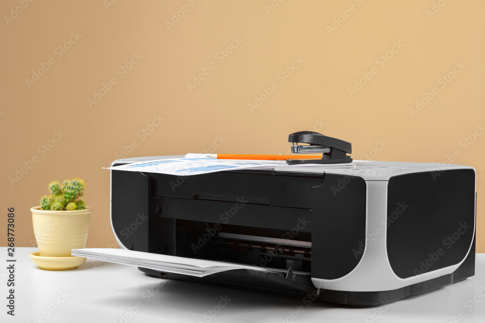 Printer, copier, scanner in office. Workplace. Printer, copier, scanner in office. Workplace.