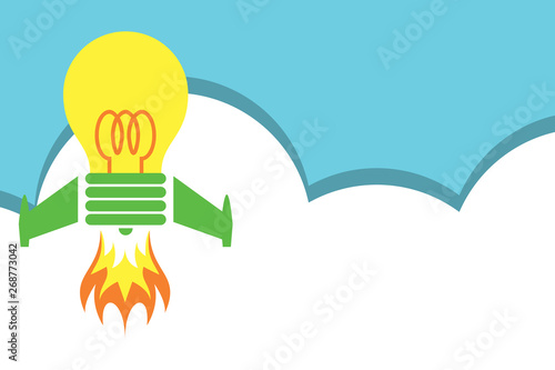 Top view launching bulb rocket fire base. Starting new project. Fuel idea Business concept Empty template copy space isolated Posters coupons promotional material