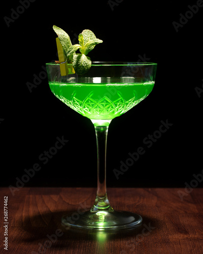 Various cocktails on a light and dark background