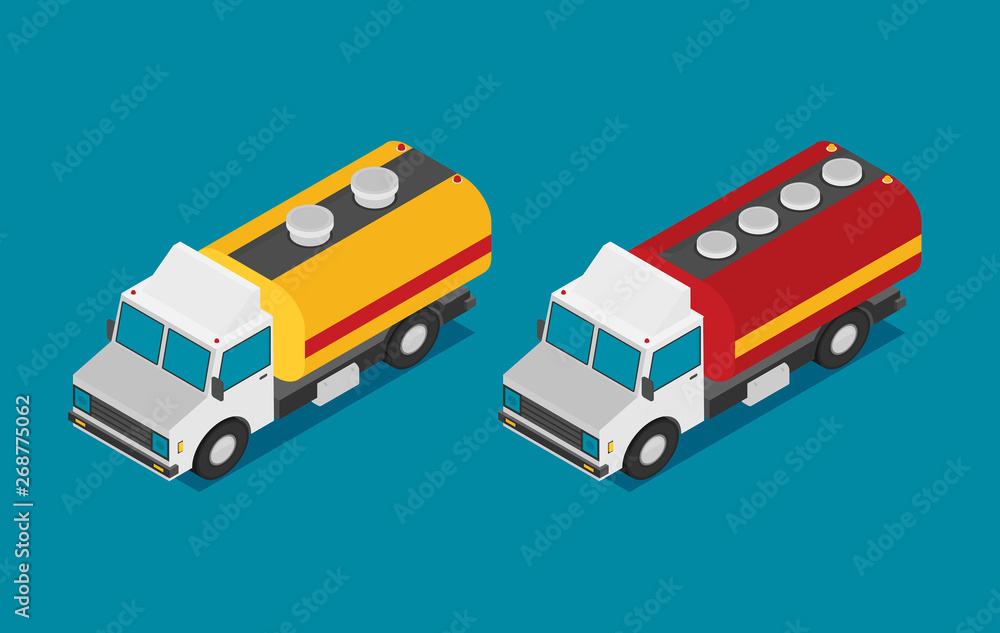 Tank truck isometric icon. Vector illustration Tank truck isometric icon. Vector illustration