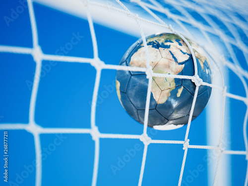 Soccer Earth planet football ball