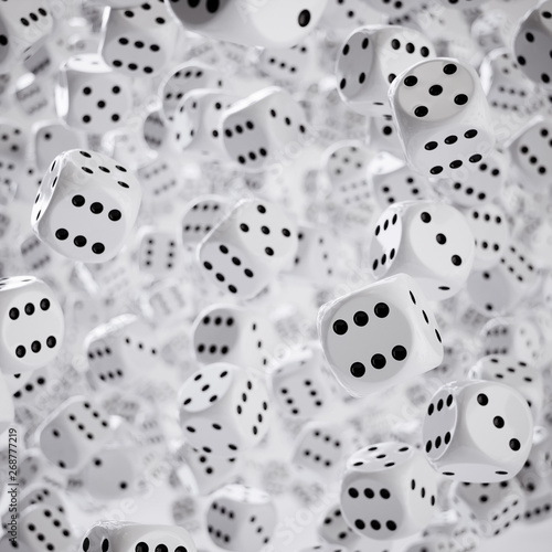 Dice fly background