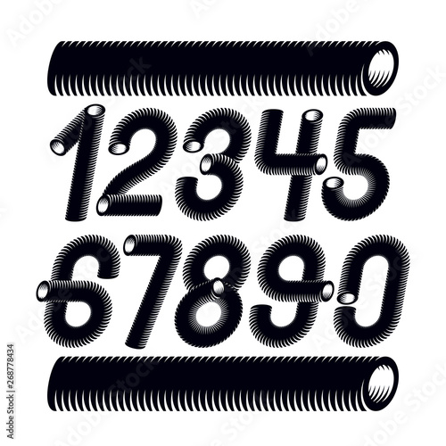 Trendy vector numerals coll...
