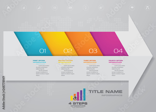 4 steps of arrow infografics template. for your presentation.